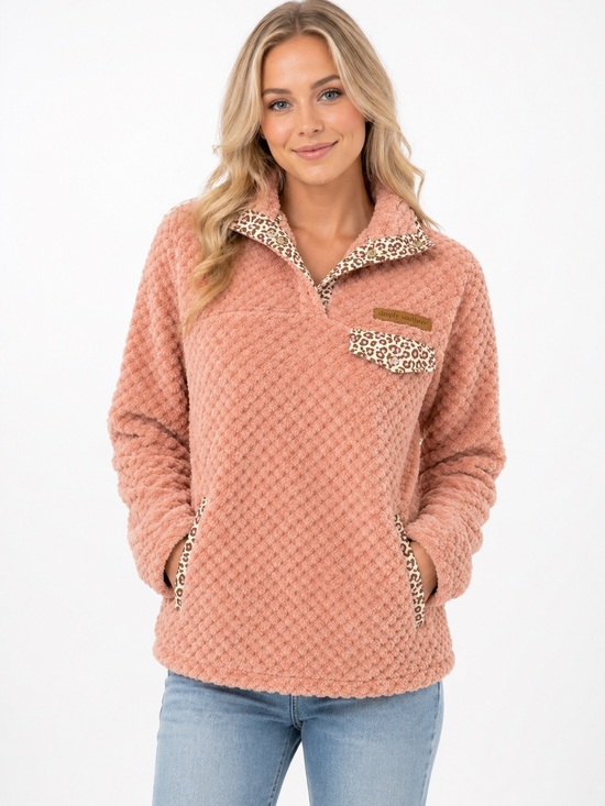 Simply Southern Jackets & Blazers - Simply Southern Cozy Pink Fleece Jacket